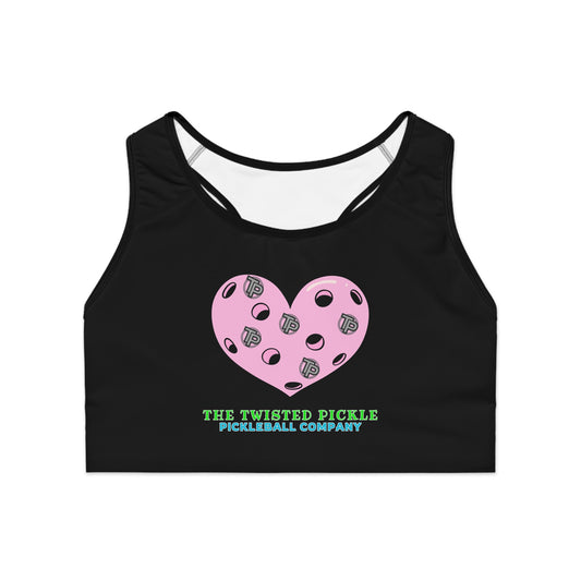 TWISTED PICKLE HEART Sports Bra